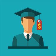 Vector concept of investment in education N3
