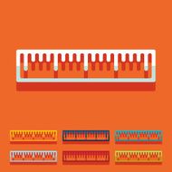 Flat design ruler N20