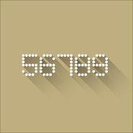 5 6 7 8 9 - Flat Dots Alphabet