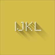 I J K L - Flat Dots Alphabet