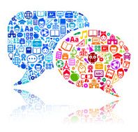 education and school Speech Bubble Color Set
