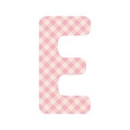 Pink squares pattern alphabet E