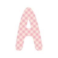Pink squares pattern alphabet A