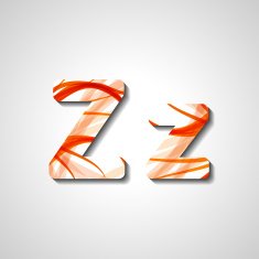 Colorful letter alphabet N410