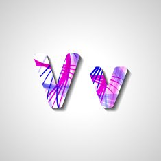 Colorful letter alphabet N414