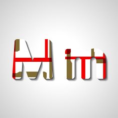 Colorful letter alphabet N475