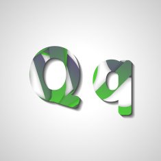 Colorful letter alphabet N496