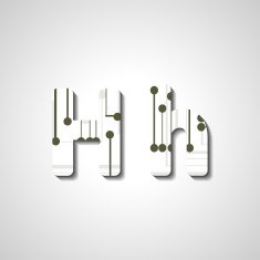 Colorful letter alphabet N506