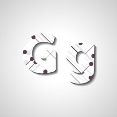 Colorful letter alphabet N507