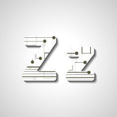 Colorful letter alphabet N512