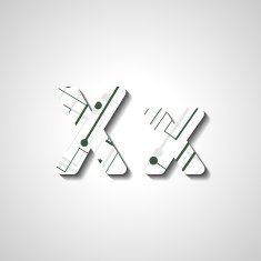 Colorful letter alphabet N514