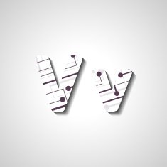 Colorful letter alphabet N516