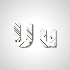 Colorful letter alphabet N517