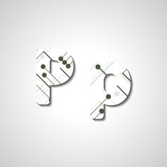 Colorful letter alphabet N523