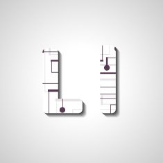 Colorful letter alphabet N527