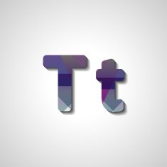 Colorful letter alphabet N544