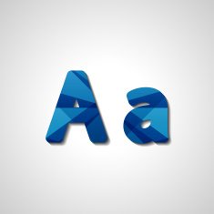 Colorful letter alphabet N556