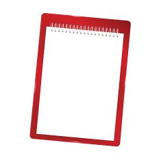 notebook blank with spiral vector red illustration
