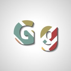 Colorful letter alphabet N559