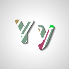 Colorful letter alphabet N565