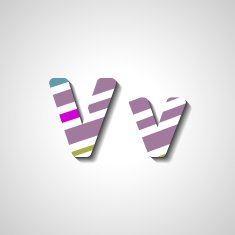 Colorful letter alphabet N567