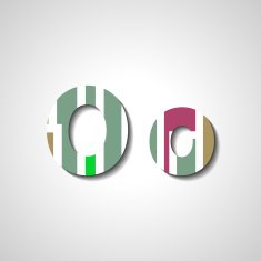 Colorful letter alphabet N575