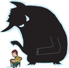 Scared Student and Monster N2