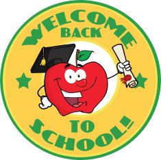 Happy Apple Holding A Diploma With Yellow Banner