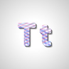 Colorful letter alphabet N597