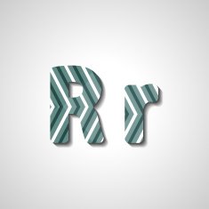 Colorful letter alphabet N600