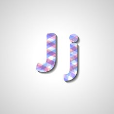 Colorful letter alphabet N608