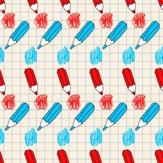 Seamless pattern with color pencils N5