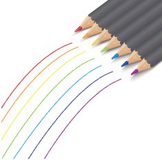 vector set of colored pencils N22