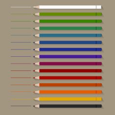 Set of flat Color Pencils