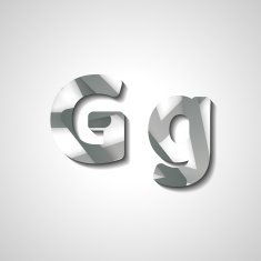 Colorful letter alphabet N612