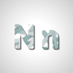 Colorful letter alphabet N630