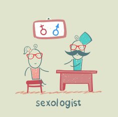 Sex therapist listens to patients who speak about love