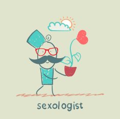 Sexologist is holding a flower