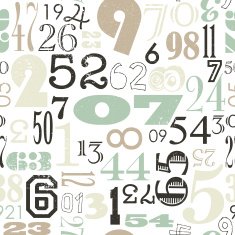 Seamless Numbers background in retro vintage style