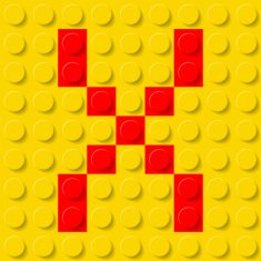 Letter X in construction kit N2
