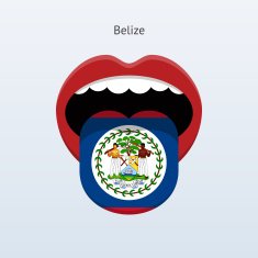 Belize language Abstract human tongue