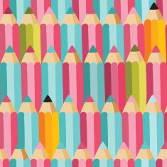Seamless school pattern with pencils vector illustration N2