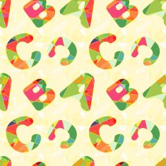 Colorful ABC Seamless Pattern Background N2