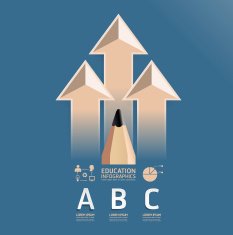 education infographic Design vintage style pencil template