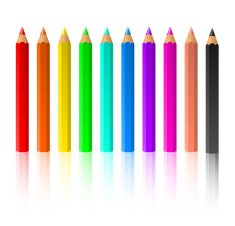 Row of color pencils N2