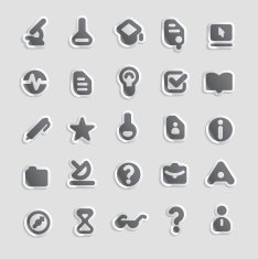 Sticker icons for education