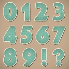 Retro paper alphabet N10