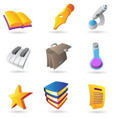 Icons for education and knowledge
