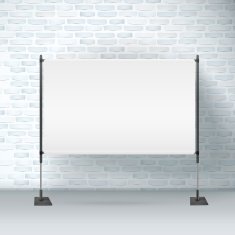 blank projector screen N4