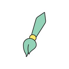 Vector brush icon Eps10 N8